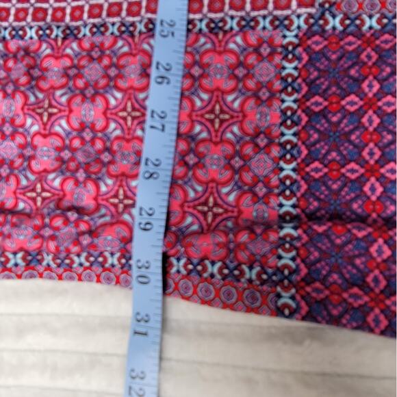 Torrid Super Soft Slub Jersey Tunic Top 3X Plus Size‎ Boho Patchwork Red Purple - Picture 6 of 8